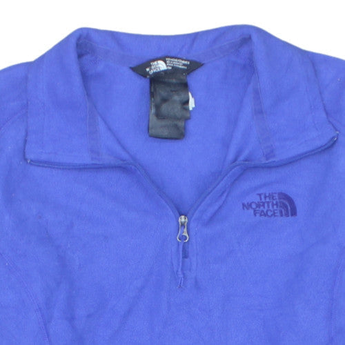 The North Face Womens Blue Fleece Pullover Sweatshirt Size M 1/2 Zip