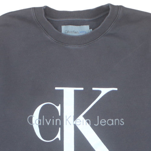 Calvin Klein Jeans Men's Grey Logo Sweatshirt Size S Pullover