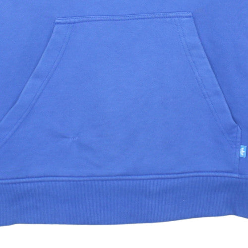 Adidas Men Blue Pullover Hoodie Fleece Graphic Logo Size S