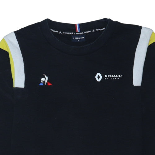 Le Coq Sportif Men Black Sweatshirt Small Crew Neck F1 Team Pullover