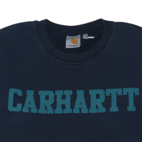 Carhartt Men's Blue College Crew Neck Sweatshirt Size S