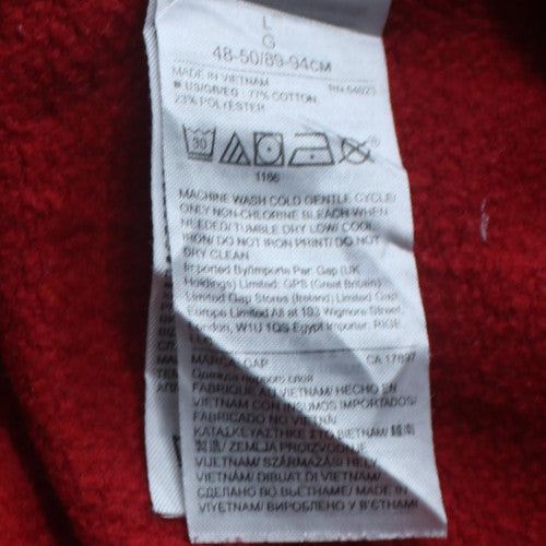 Gap Womens Red Crew Neck Pullover Sweatshirt Size L Cotton Blend