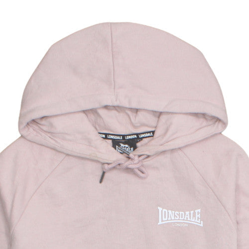 Lonsdale Women’s Pink Pullover Hoodie Size 12 Cotton Blend