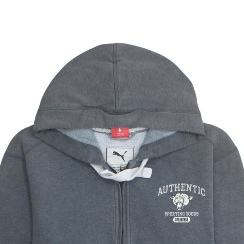 Puma Mens Grey XL Full Zip Hoodie Sweatshirt Authentic Sportswear