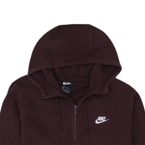 Nike Men's Brown Full Zip Hoodie Medium Fleece Sweatshirt