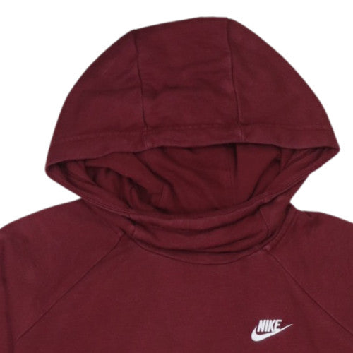Nike Men's Red Pullover Hoodie M Regular Fit Sports Fleece