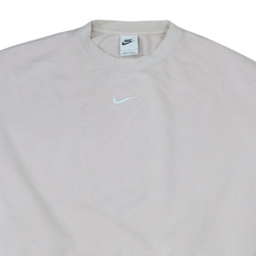Nike Women Beige Crew Neck Pullover Sweatshirt L