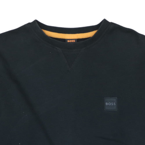 BOSS Men Black M Crew Neck Pullover Sweatshirt with Logo