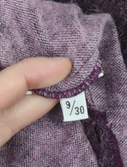 Foley's Women's Purple Floral Wool Blend Collared Cardigan Size 8