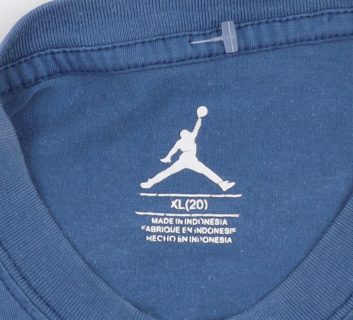 Nike Jordan Mens Blue XL Graphic Print Fresh Air T-Shirt