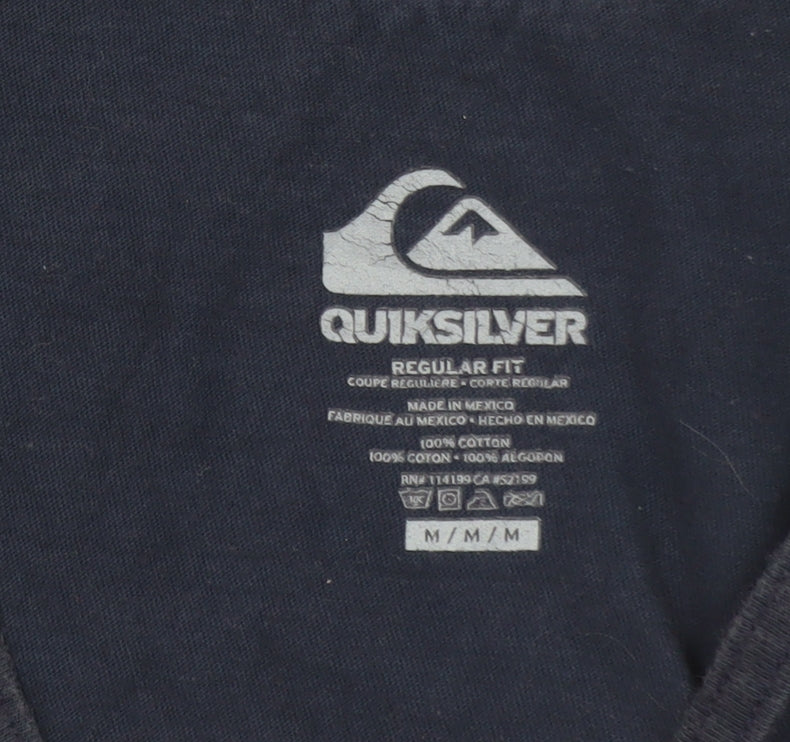 Quiksilver Men's Navy Sleeveless Regular Fit Cotton Tank Top M