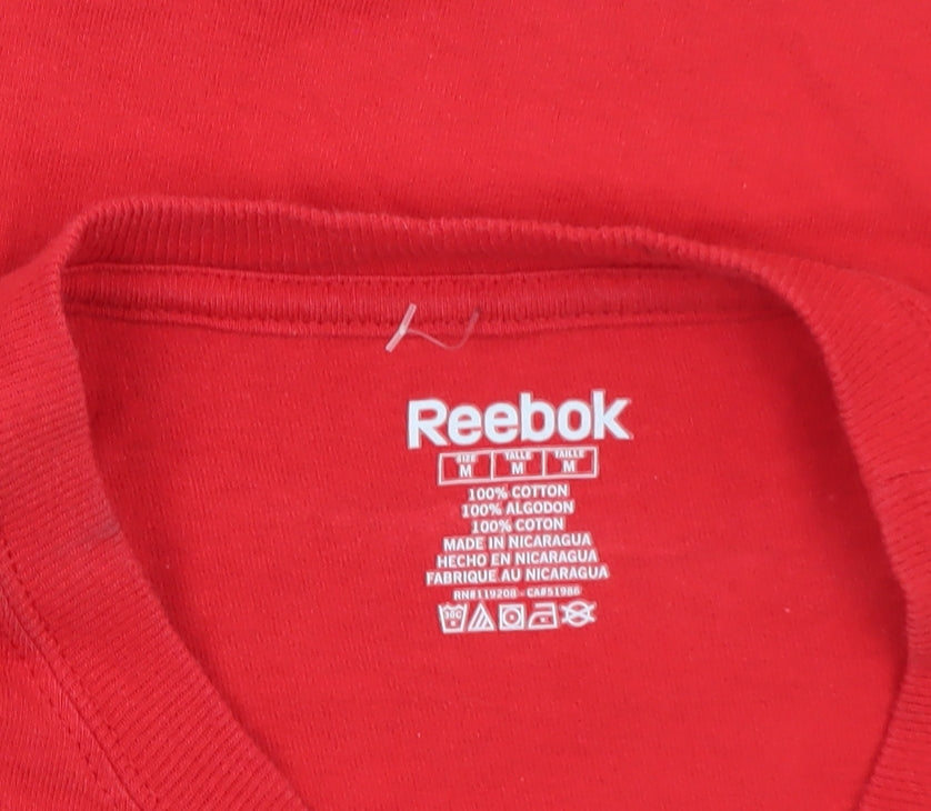 Reebok Men's Red Long Sleeve Hurricanes Hockey T-Shirt M