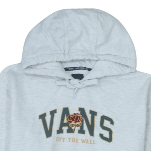 Vans Men's Grey Small Pullover Hoodie with Logo Print