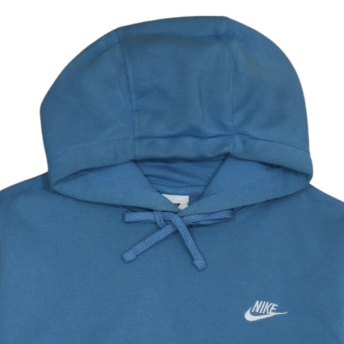 Nike Men's Blue Pullover Hoodie M Fleece Logo Sweatshirt