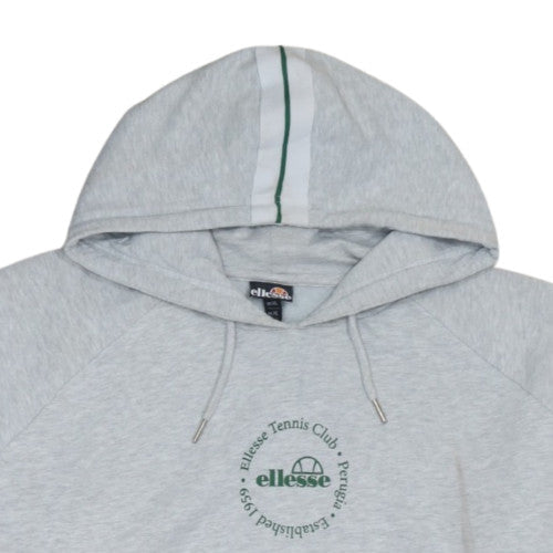 Ellesse Men's Grey XL Pullover Hoodie Fleece Tennis Club Logo