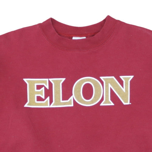 Champion Men Red L Pullover Crew Neck College Logo Sweatshirt