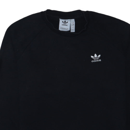 Adidas Mens Black Regular Fit Crew Neck Pullover Sweatshirt S