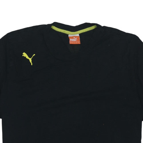 Puma Men's Black Short Sleeve Sports T-Shirt Size L