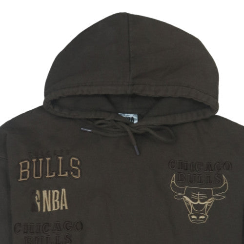 NBA Chicago Bulls Men's Brown Pullover Hoodie Size L Fleece Sweatshirt