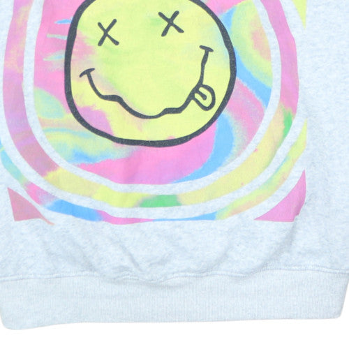 H&M Women’s Grey Nirvana Graphic Sweatshirt Medium 12 Pullover