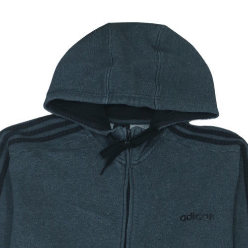 Adidas Men’s Black XL Full Zip Hoodie Fleece Athletic Sweatshirt