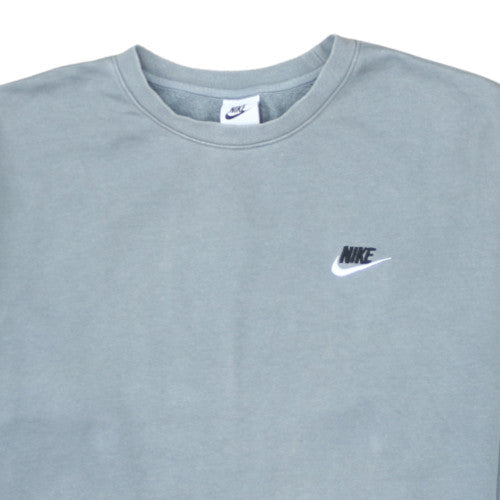 Nike Men's Grey Crew Neck Logo Sweatshirt Size L