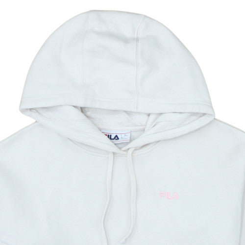 Fila Womens Beige Pullover Hoodie Size L Cotton Blend