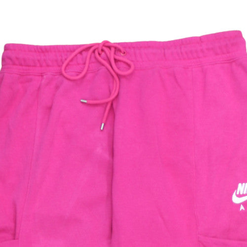 Nike Womens Pink Jogger Sweatpants M Elastic Waist Fleece Activewear