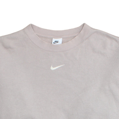 Nike Womens Beige Crew Neck Pullover Sweatshirt Size M
