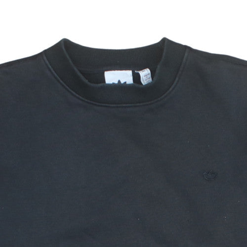adidas Men's Black Crew Neck Sweatshirt M Regular Fit Cotton Blend