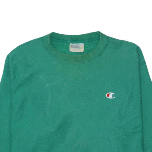 Champion Men's Green Reverse Weave Pullover Sweatshirt Medium