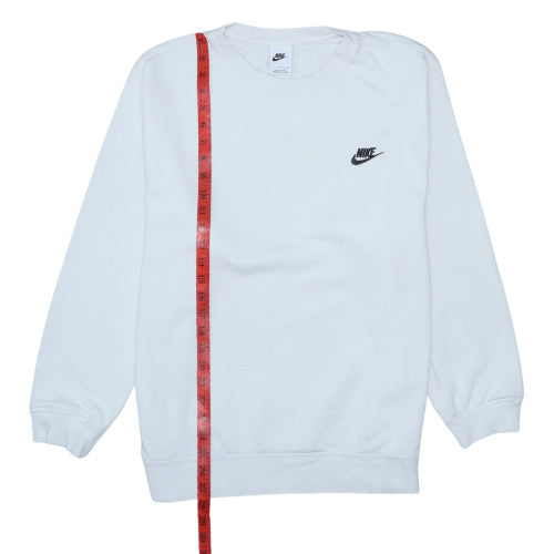 Nike Men's White Logo Pullover Fleece Sweatshirt Size L