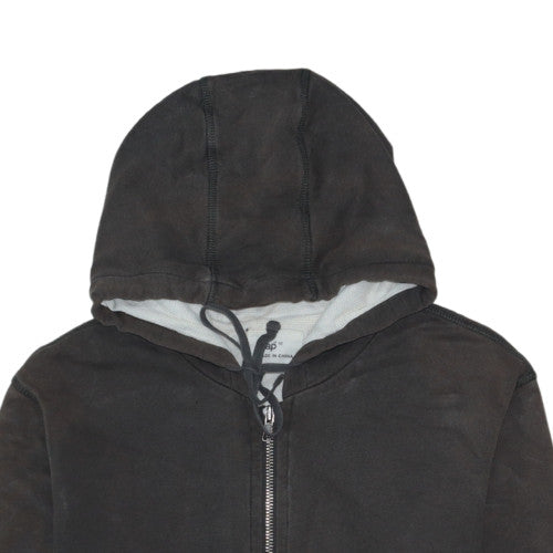 Gap Men's Black Full Zip Hoodie Medium Cotton Knit Jacket