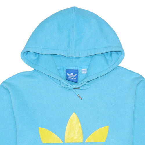 Adidas Men's Blue Pullover Hoodie S Graphic Logo Sportswear