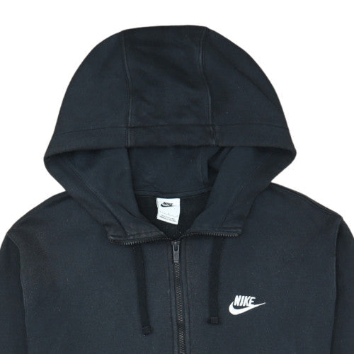 Nike Men's Black Full Zip Hoodie L Fleece Regular Fit
