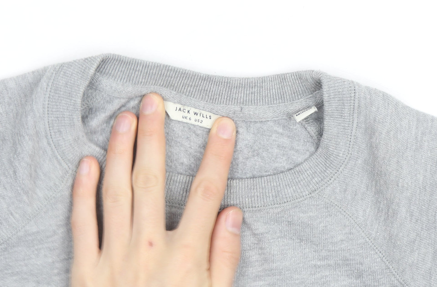 Jack Wills Womens Grey Crew Neck Pullover Sweatshirt Size 6