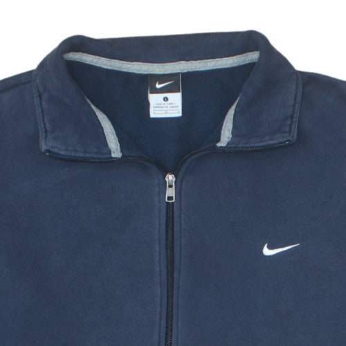 Nike Men's Blue Full Zip Fleece Sweatshirt L Regular Fit