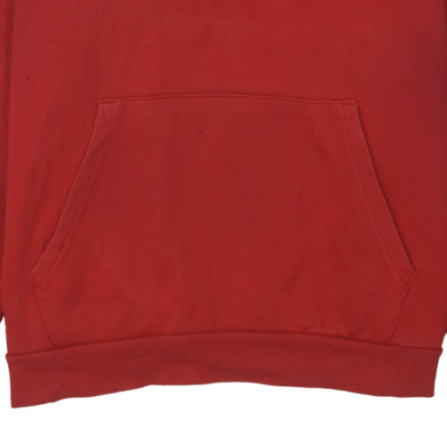 Puma Men's Red Pullover Hoodie L Sports Fleece Logo Sweatshirt
