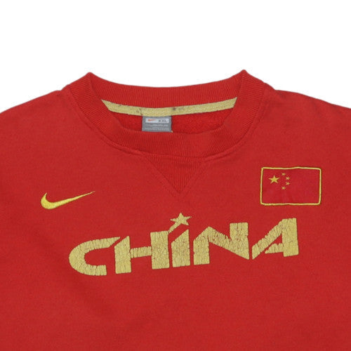 Nike Mens Red China Graphic Crew Neck 2XL Sweatshirt