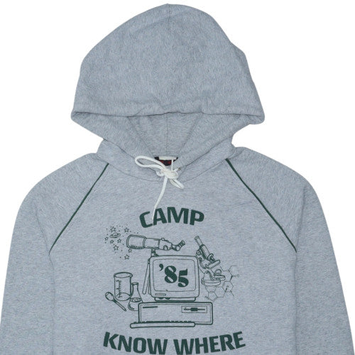 Levi's Men's Grey Pullover Hoodie with Camp Know Where Graphic Size M