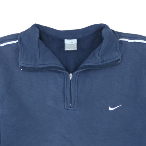 Nike Men's Blue 1/2 Zip Fleece Sweatshirt Size M