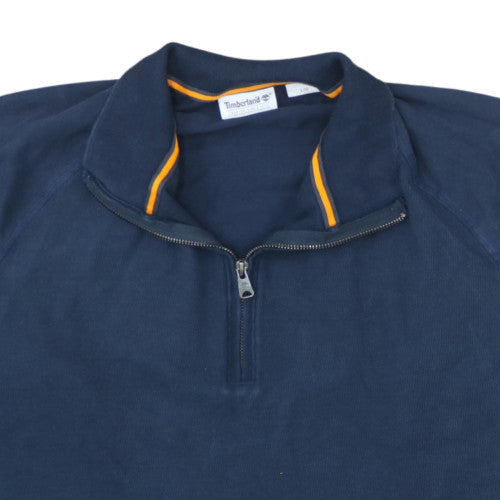 Timberland Men’s Blue L 1/2 Zip Cotton Sweatshirt