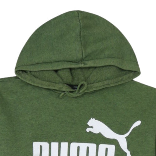 Puma Men's Green XL Pullover Hoodie with Logo Print