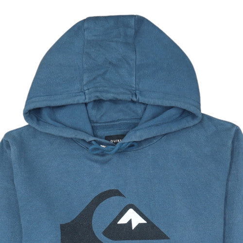 Quiksilver Men’s Blue Pullover Hoodie S Regular Fit Surf Style