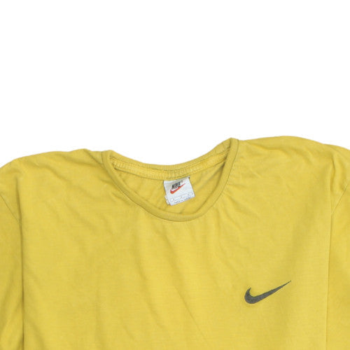 Nike Men's Yellow Crew Neck Short Sleeve T-Shirt Size M