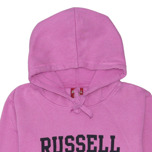Russell Athletic Womens Pink Hoodie Size 10 Pullover Hooded Sweatshirt