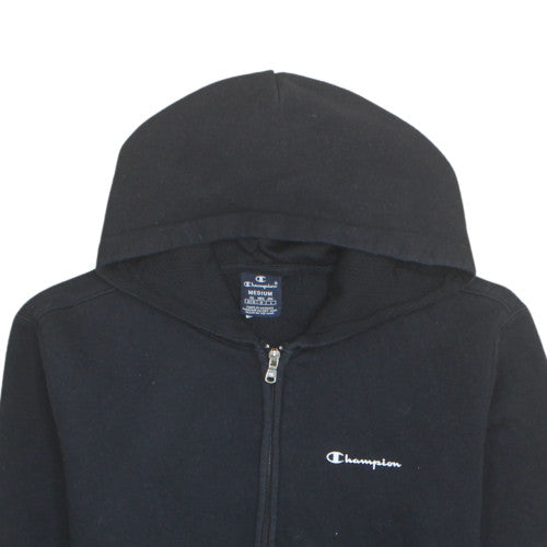 Champion Mens Black Full Zip Hoodie Medium Regular Fit