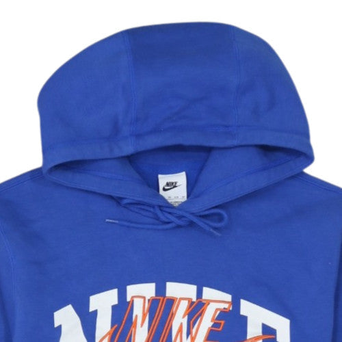 Nike Men’s Blue Pullover Hoodie Size M Graphic Fleece Sweatshirt