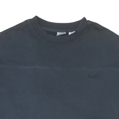 Levi's Mens Black Crew Neck Pullover Sweatshirt L Regular Fit