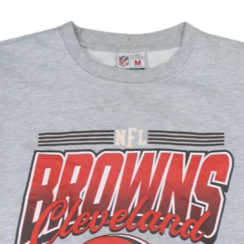 NFL Team Apparel Mens Grey Cleveland Browns Pullover Sweatshirt M